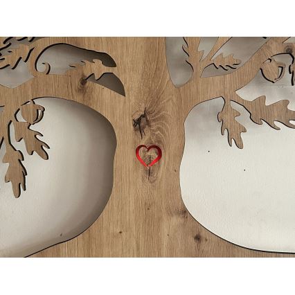 Li-Go 5729/DUB2 - LED стенна декорация със сензор за движение LED/10W/5V 90x110 cm дъб