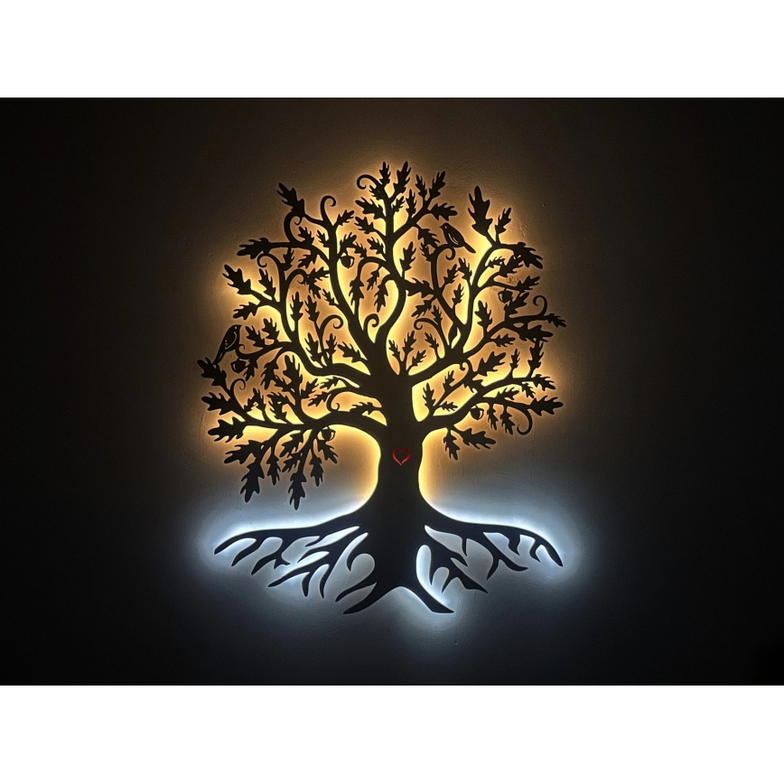 Li-Go 5732/DUB/S2 - димируема LED стенна декорация LED/10W/5V 20000 mAh 68x80 cm дъб