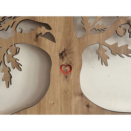 Li-Go 5732/DUB/S2 - димируема LED стенна декорация LED/10W/5V 20000 mAh 68x80 cm дъб