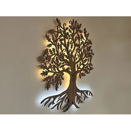 Li-Go 5739/DUB2 - димируема LED стенна декорация LED/10W/230V 68x80 cm дъб