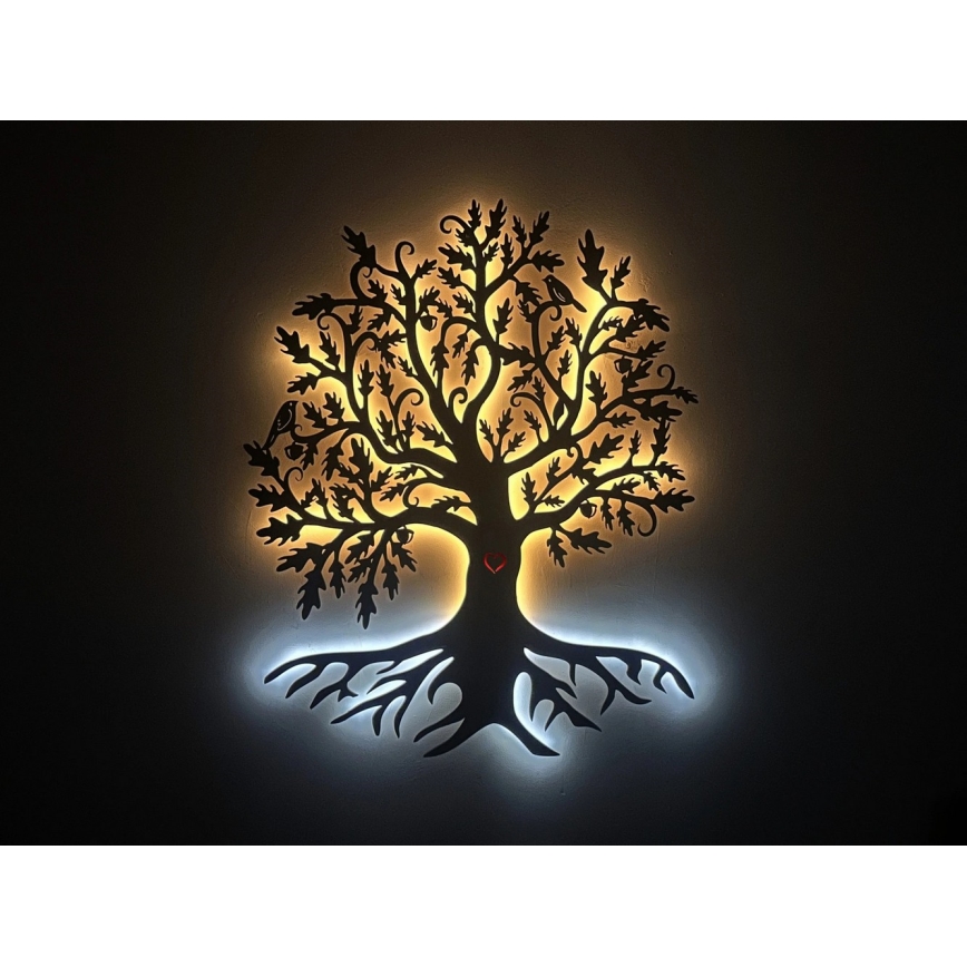 Li-Go 5742/DUB2 - Димируема LED стенна декорация LED/10W/230V 90x110 см дъб