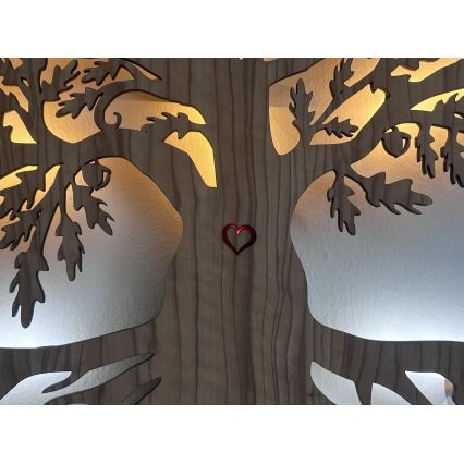 Li-Go 5747/DUB2 - Димируема LED стенна декорация LED/10W/230V 45x55 cm дъб