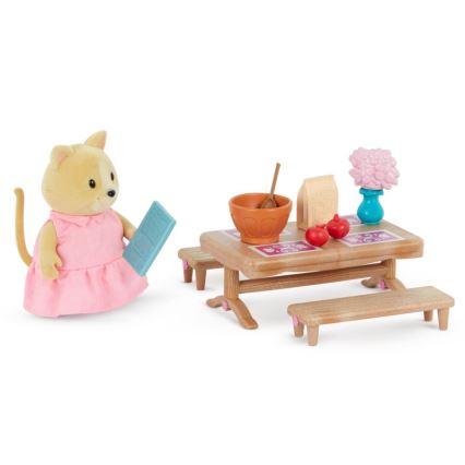 Li'l Woodzeez - Комплект играчки мебели за спалня и трапезария