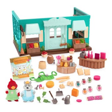 Li'l Woodzeez - Комплект играчки магазин за хранителни стоки