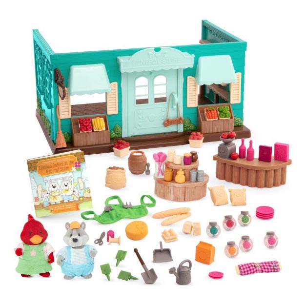 Li'l Woodzeez - Комплект играчки магазин за хранителни стоки
