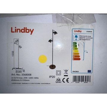 Lindby - Лампион SHILA 2xGU10/25W/230V