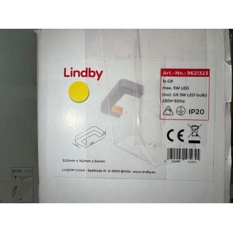 Lindby - LED Аплик JULIKA 1xG9/5W/230V
