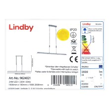 Lindby - LED Димируем пендел SLADJA LED/24W/230V