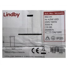 Lindby - LED Димируем пендел SOLVINA 4xLED/4,5W/230V
