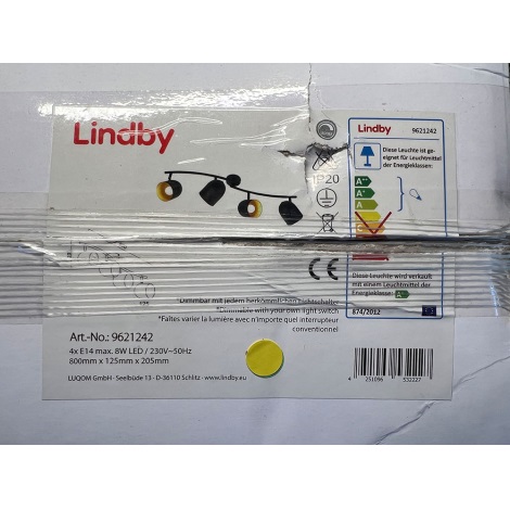 Lindby - LED Спот MORIK 4xE14/5W/230V