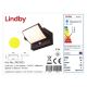 Lindby - LED Соларен аплик със сензор SHERIN LED/3,7W/3,7V IP54