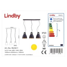 Lindby - Пендел IBU 3xE27/60W/230V