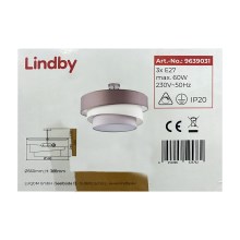 Lindby - Полилей за повърхностен монтаж MELIA 3xE27/60W/230V