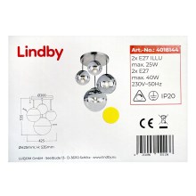 Lindby - Висящ полилей RAVENA 2xE27/40W/230V + 2xE27/25W