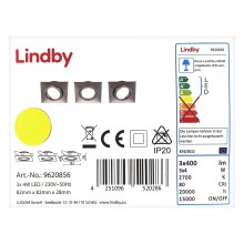 Lindby - К-кт 3x LED Лампа за окачен таван ANDREJ 3xLED/4W/230V