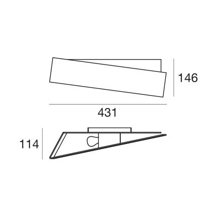 Linea Light 6986 - Стенна лампа ZIG ZAG 1xE27/57W/230V