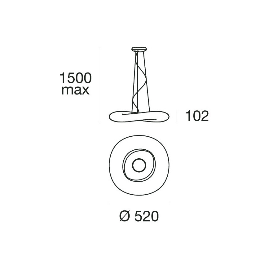 Linea Light 8005 - LED Димируем пендел MR. MAGOO LED/23W/230V Ø 52 см