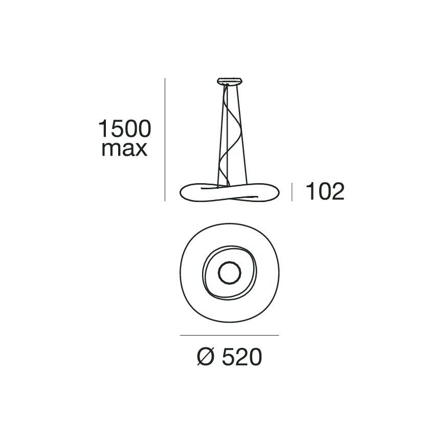 Linea Light 8005 - LED Димируем пендел MR. MAGOO LED/23W/230V Ø 52 см