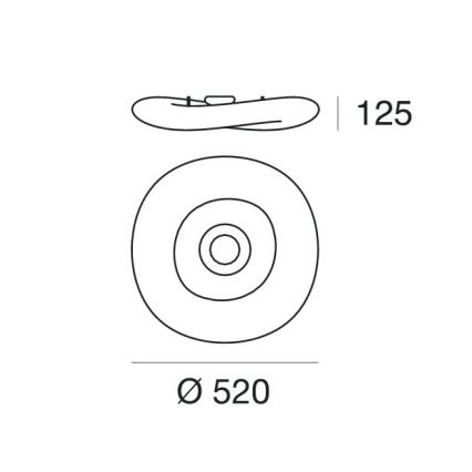 Linea Light 8006 - LED Димируем плафон MR. MAGOO LED/23W/230V Ø 52 см