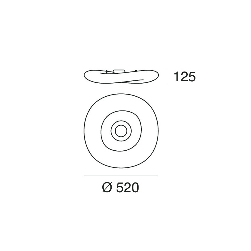 Linea Light 8006 - LED Димируем плафон MR. MAGOO LED/23W/230V Ø 52 см