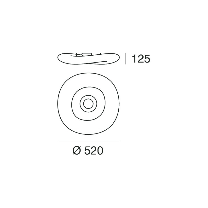 Linea Light 8006 - LED Димируем плафон MR. MAGOO LED/23W/230V Ø 52 см