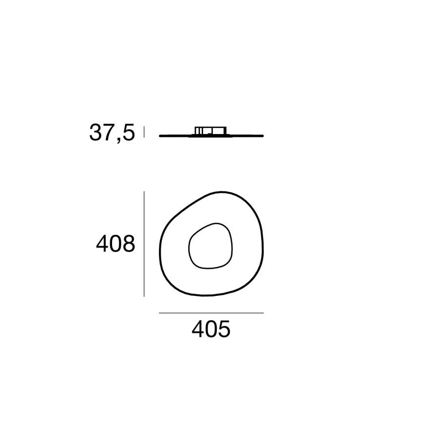 Linea Light 90345 - LED Плафониера ANTIGUA LED/19W/230V 40,8 см CRI 90 бял