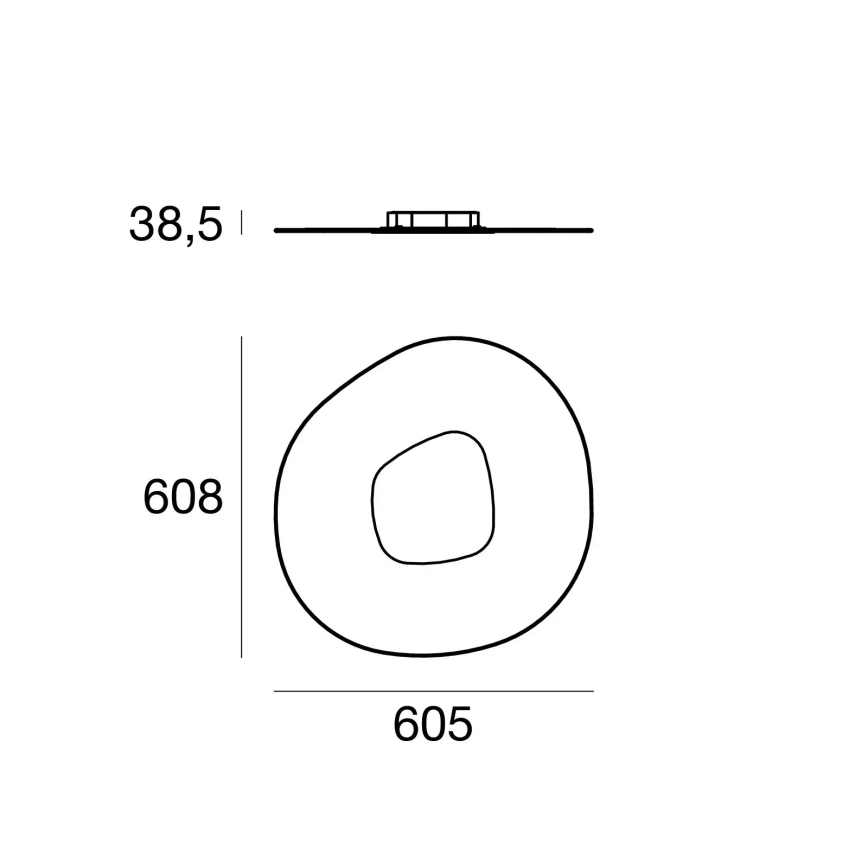 Linea Light 90346 - LED Плафониера ANTIGUA LED/38W/230V 60,8 см CRI 90 бял