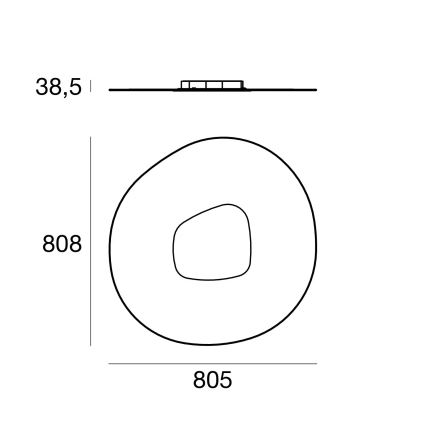 Linea Light 90347 - LED Плафониера ANTIGUA LED/46W/230V 80,8 см CRI 90 бял