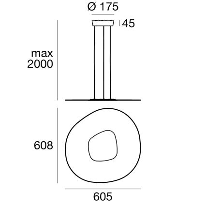 Linea Light 90348 - LED Пендел ANTIGUA LED/38W/230V 60,8 см CRI 90 бял