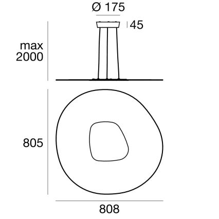 Linea Light 90349 - LED Пендел ANTIGUA LED/46W/230V 80,8 см CRI 90 бял