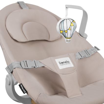 Lionelo - 4-в-1 детски стол за хранене DALIA SET, сив/натурален