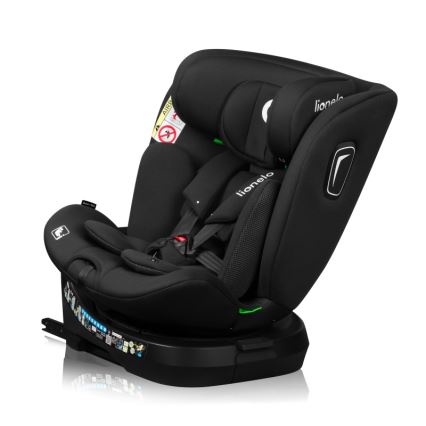 Lionelo - Автокресло BRAVE с въртяща се основа i-Size 40–150 см, черен карбон