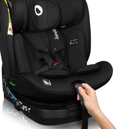 Lionelo - Автокресло BRAVE с въртяща се основа i-Size 40–150 см, черен карбон