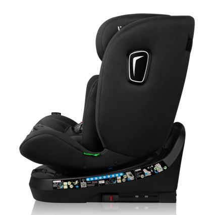 Lionelo - Автокресло BRAVE с въртяща се основа i-Size 40–150 см, черен карбон