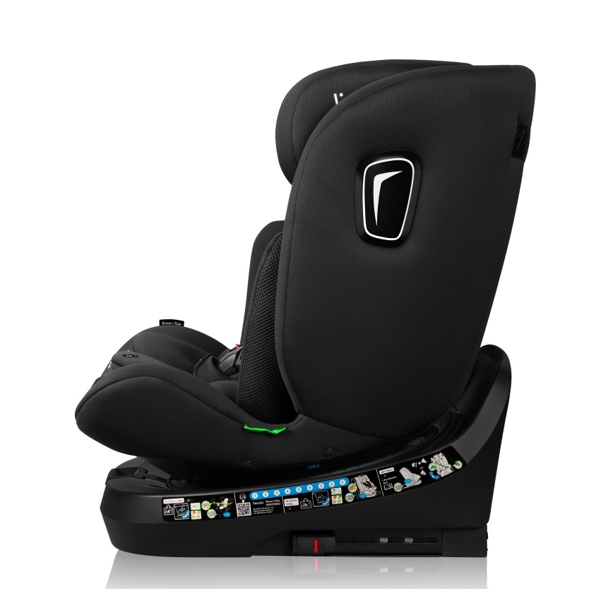 Lionelo - Автокресло BRAVE с въртяща се основа i-Size 40–150 см, черен карбон