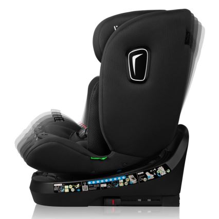Lionelo - Автокресло BRAVE с въртяща се основа i-Size 40–150 см, черен карбон