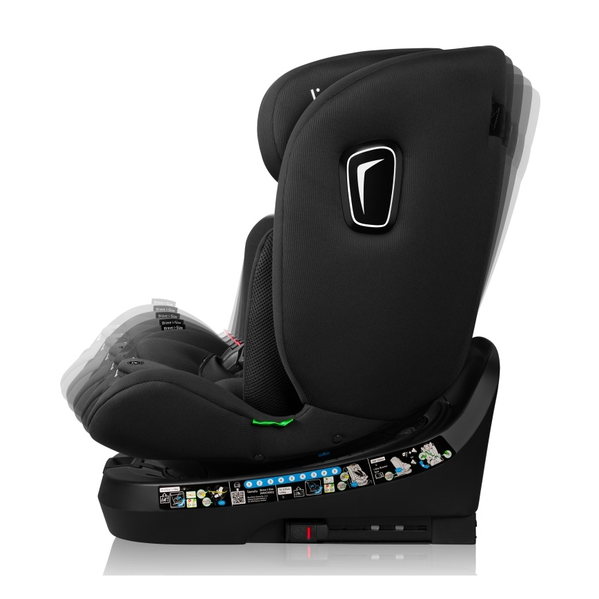 Lionelo - Автокресло BRAVE с въртяща се основа i-Size 40–150 см, черен карбон