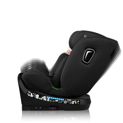 Lionelo - Автокресло BRAVE с въртяща се основа i-Size 40–150 см, черен карбон