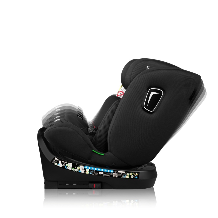 Lionelo - Автокресло BRAVE с въртяща се основа i-Size 40–150 см, черен карбон