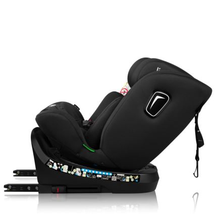 Lionelo - Автокресло BRAVE с въртяща се основа i-Size 40–150 см, черен карбон