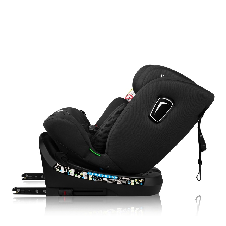 Lionelo - Автокресло BRAVE с въртяща се основа i-Size 40–150 см, черен карбон
