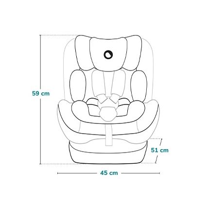 Lionelo - Автокресло IZZY i-Size 40-150 см черен карбон