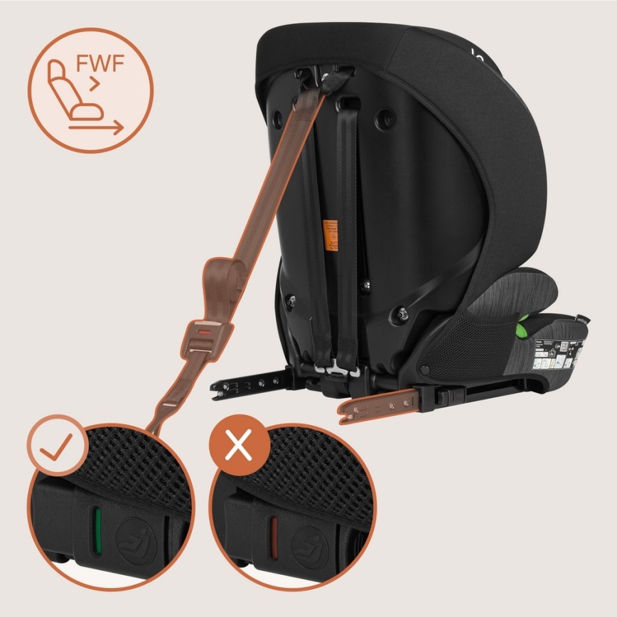 Lionelo - Автокресло LEVI FIX i-Size за деца с ръст 76–150 см, сиво (Grey Stone)