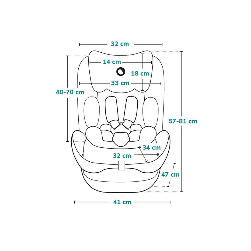 Lionelo - Автокресло NEAL i-Size 100-150 см тюркоазено-зелено