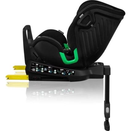 Lionelo - Автокресло с основа, въртящо се HARMONY i-Size 40-150 см черно