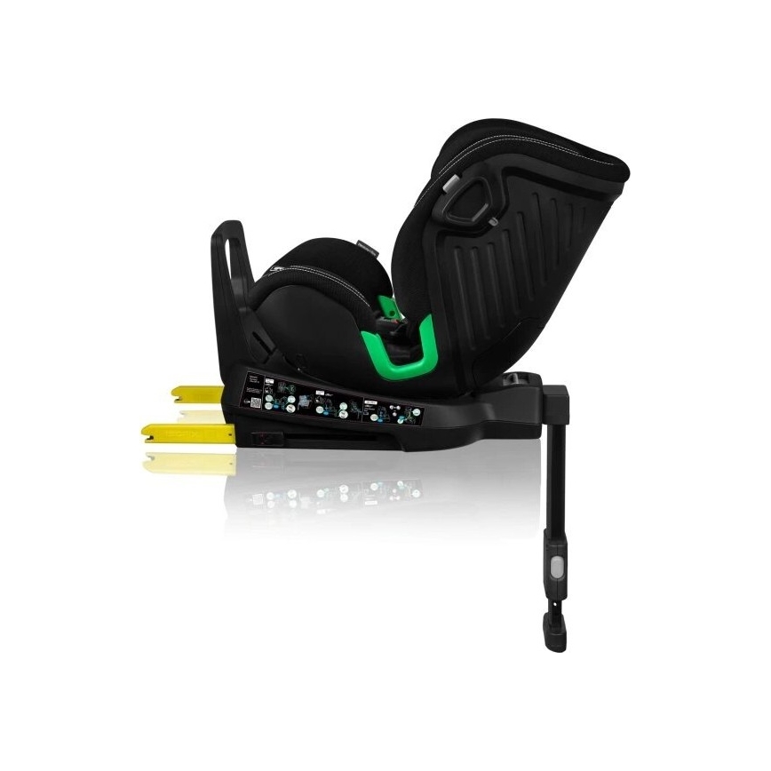 Lionelo - Автокресло с основа, въртящо се HARMONY i-Size 40-150 см черно