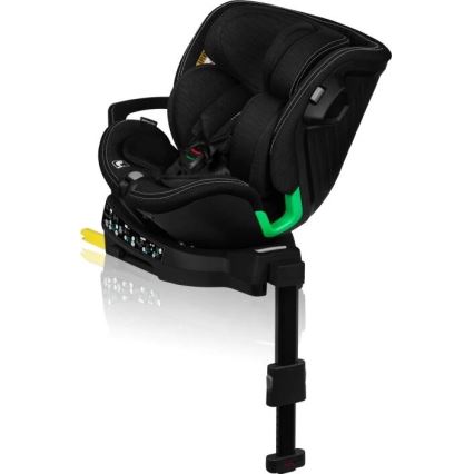 Lionelo - Автокресло с основа, въртящо се HARMONY i-Size 40-150 см черно