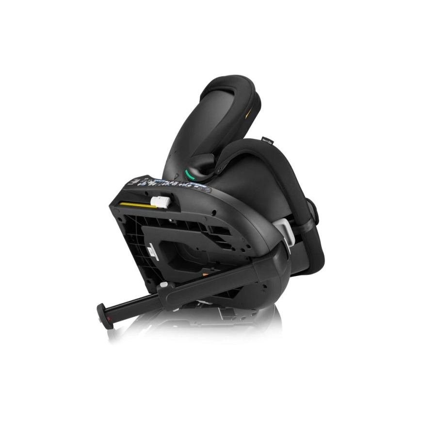 Lionelo - Автокресло с основа, въртящо се NAVY i-Size 40-150 см черно