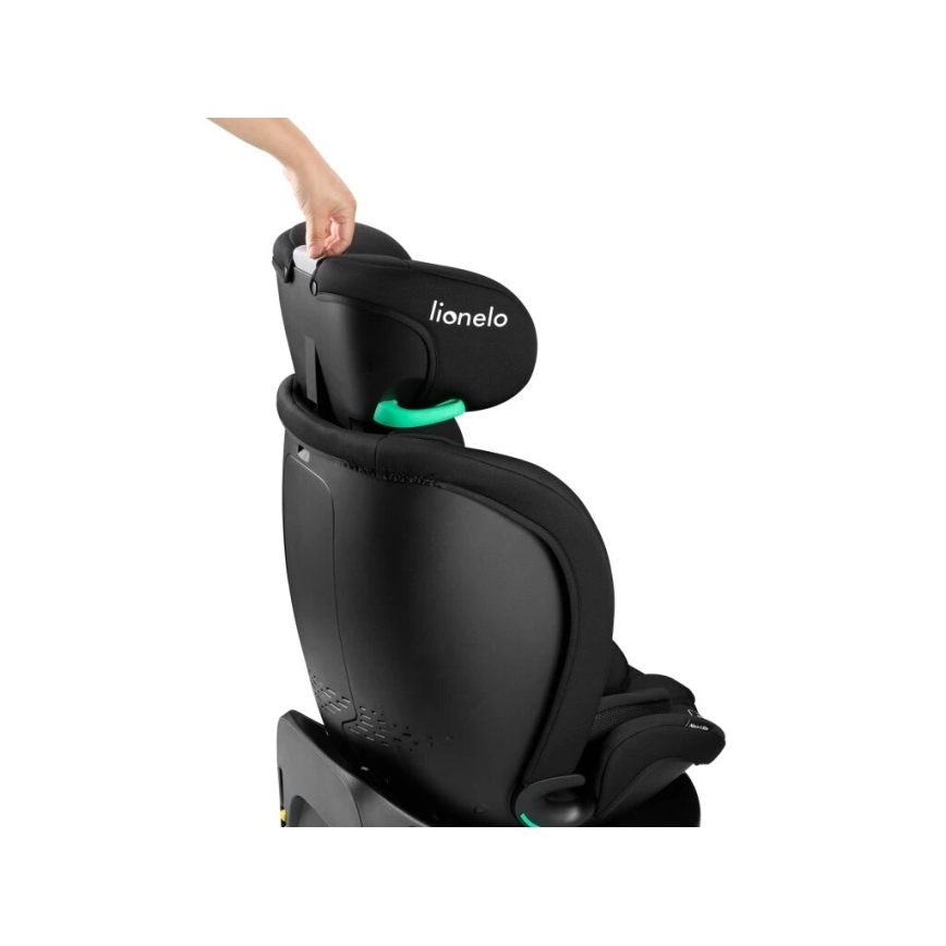 Lionelo - Автокресло с основа, въртящо се NAVY i-Size 40-150 см черно