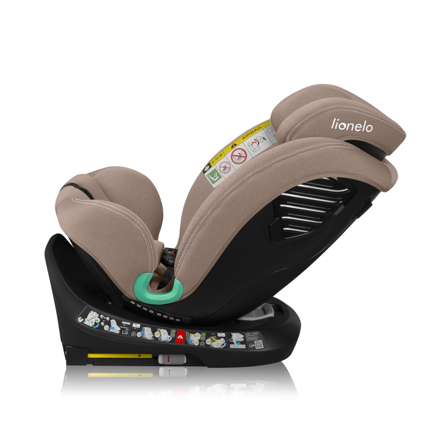Lionelo - Детско столче за кола с въртяща се база BASTIAAN ONE i-Size 40-150 cm Пясъчно бежово